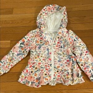 Little Sleepies Floral Hoodie for Kids - Pink and White